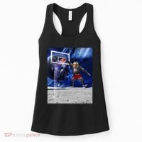 Air Ape Dunking Basketball Monkey Women's Tank Top thumb 0