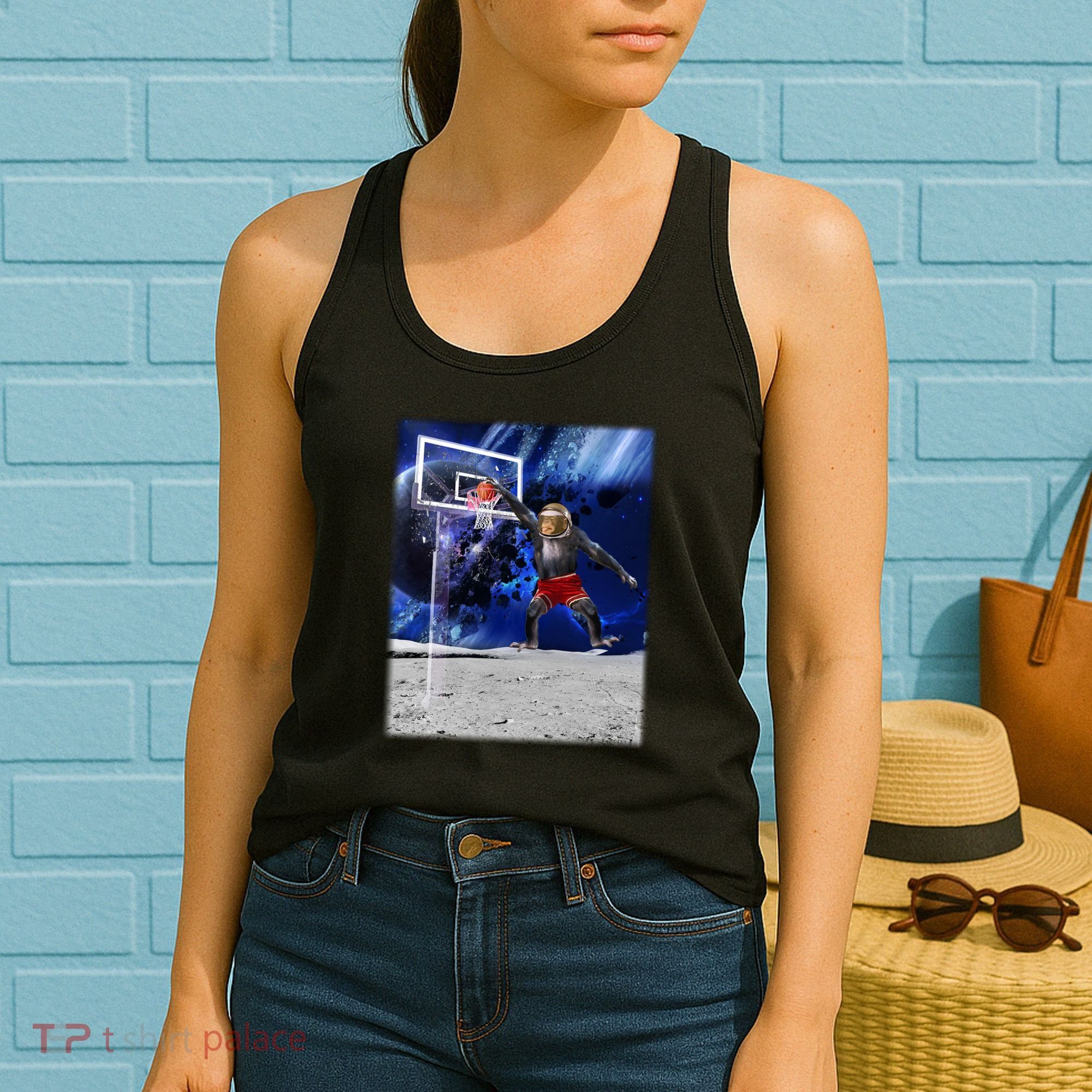 Air Ape Dunking Basketball Monkey Women's Tank Top
