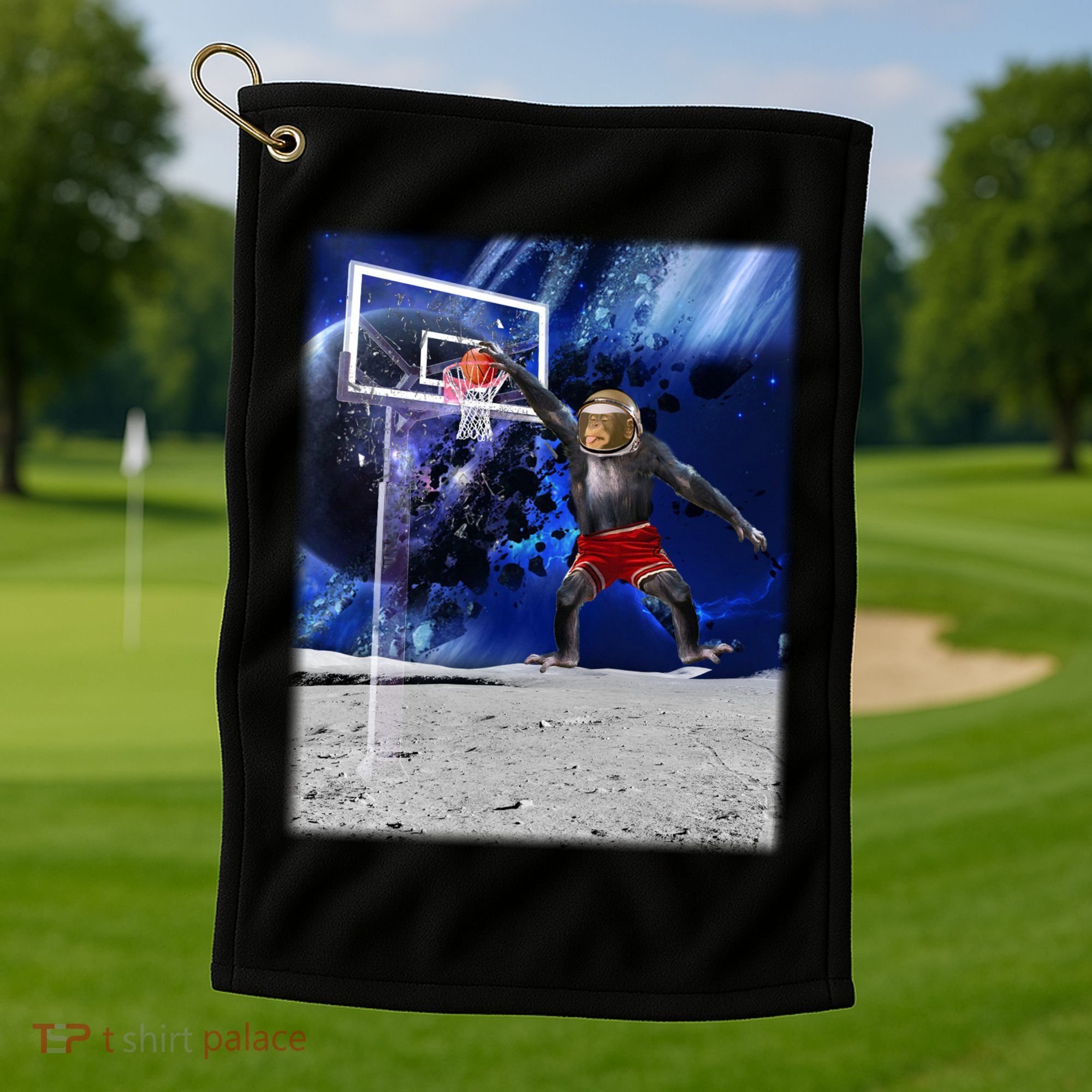 Air Ape Dunking Basketball Monkey Golf Towel