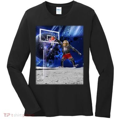 Air Ape Dunking Basketball Monkey Women's Long Sleeve Shirt