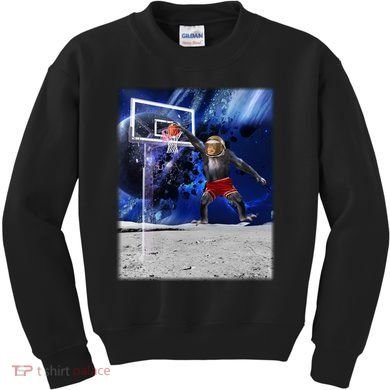 Air Ape Dunking Basketball Monkey Kids Sweatshirt