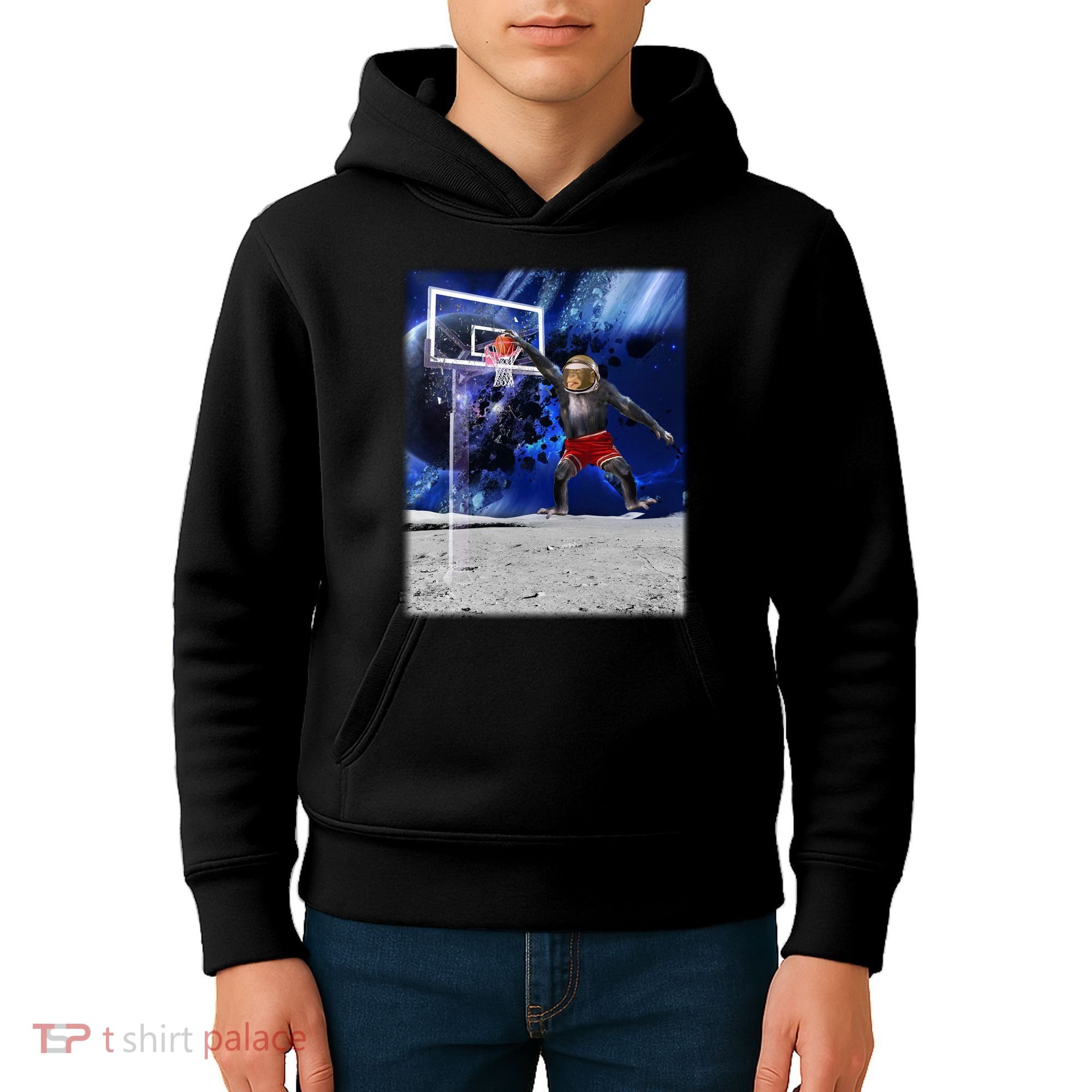 Air Ape Dunking Basketball Monkey Kids Hoodie