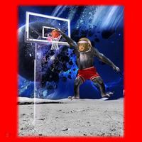 Air Ape Dunking Basketball Monkey Santa Hat thumb 1
