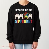 Autism Awareness Day Gift Funny Dabbing English Bulldog Women's Sweatshirt thumb 0