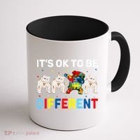 Autism Awareness Day Gift Funny Dabbing English Bulldog Coffee Mug thumb 1