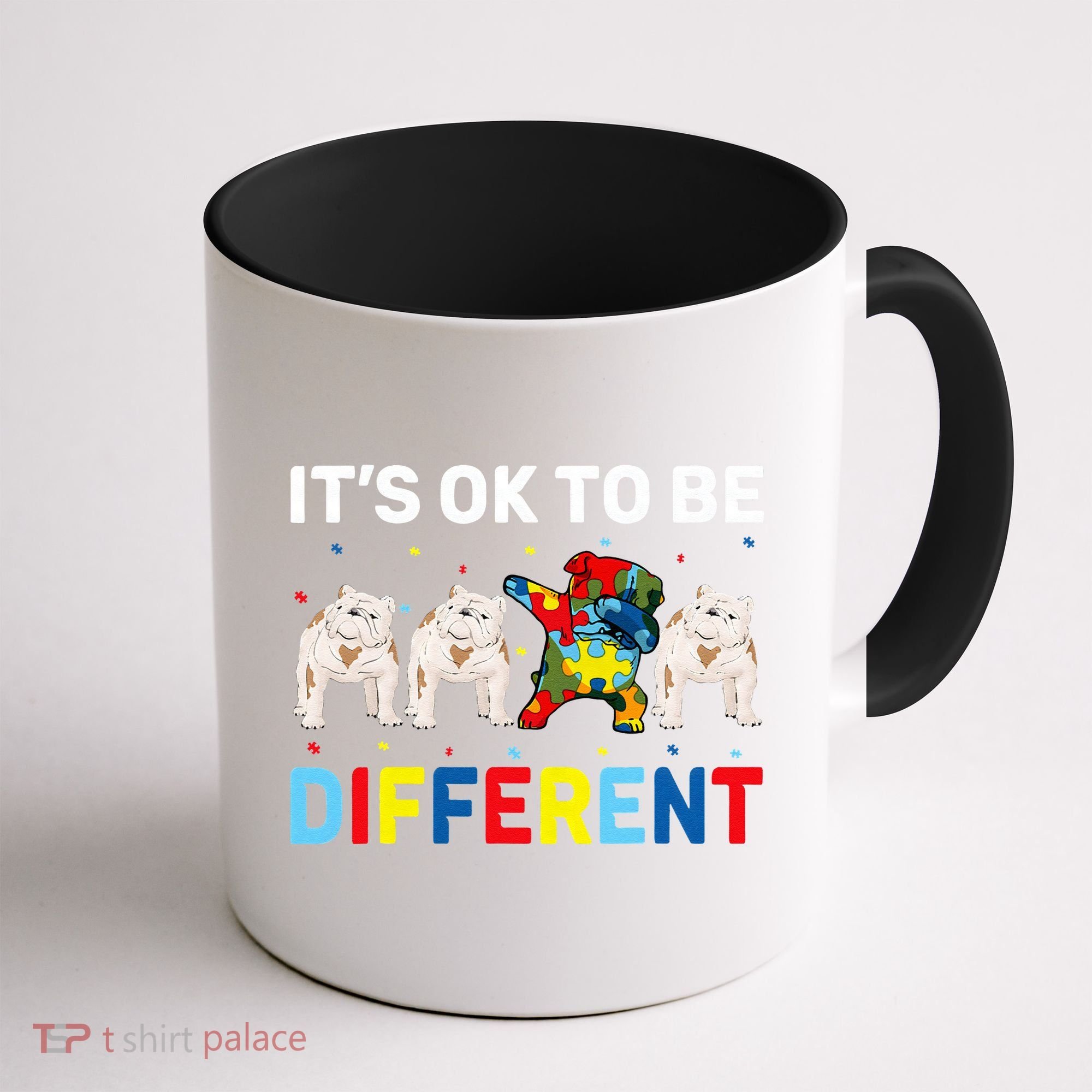 Autism Awareness Day Gift Funny Dabbing English Bulldog Coffee Mug
