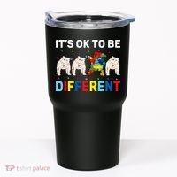 Autism Awareness Day Gift Funny Dabbing English Bulldog Tumbler thumb 0
