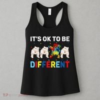 Autism Awareness Day Gift Funny Dabbing English Bulldog Women's Tank Top thumb 3