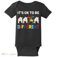 Autism Awareness Day Gift Funny Dabbing English Bulldog Baby Bodysuit thumb 0
