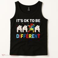 Autism Awareness Day Gift Funny Dabbing English Bulldog Tank Top thumb 2