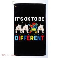 Autism Awareness Day Gift Funny Dabbing English Bulldog Golf Towel thumb 0