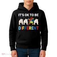 Autism Awareness Day Gift Funny Dabbing English Bulldog Kids Hoodie thumb 4