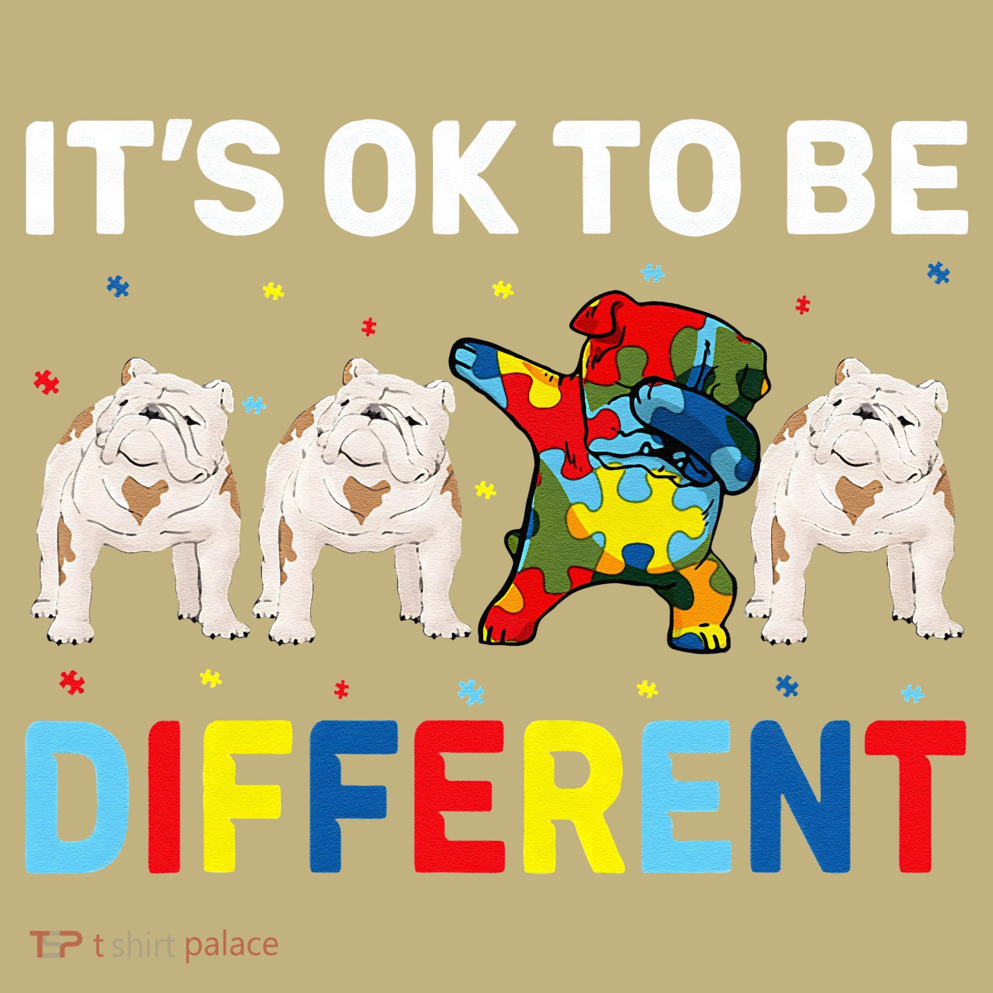 Autism Awareness Day Gift Funny Dabbing English Bulldog T-Shirt