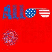 All American Dude 4th Of July Santa Hat thumb 1