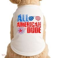 All American Dude 4th Of July Doggie Tank thumb 0