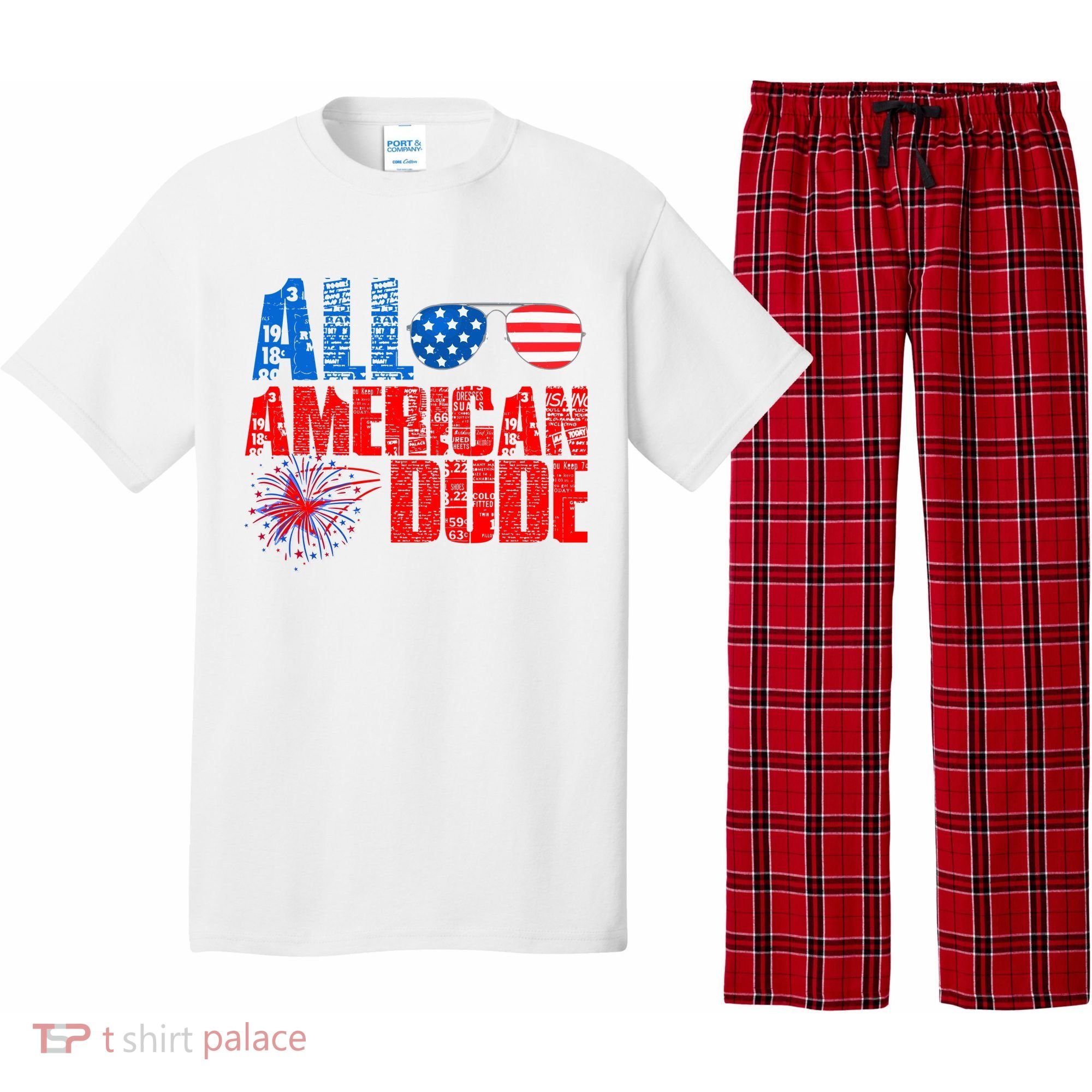 All American Dude 4th Of July Pajama Set