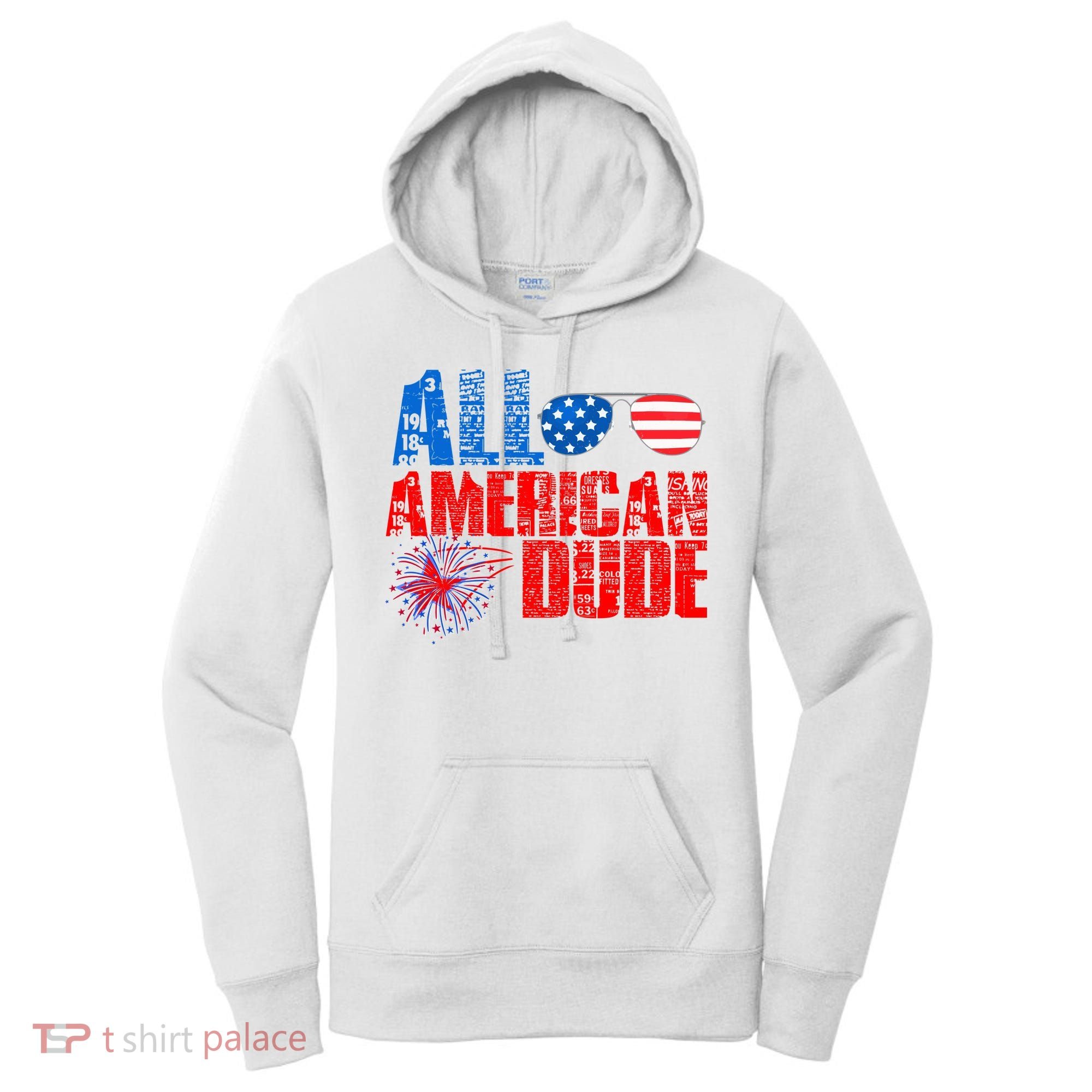 All American Dude 4th Of July Women's Hoodie