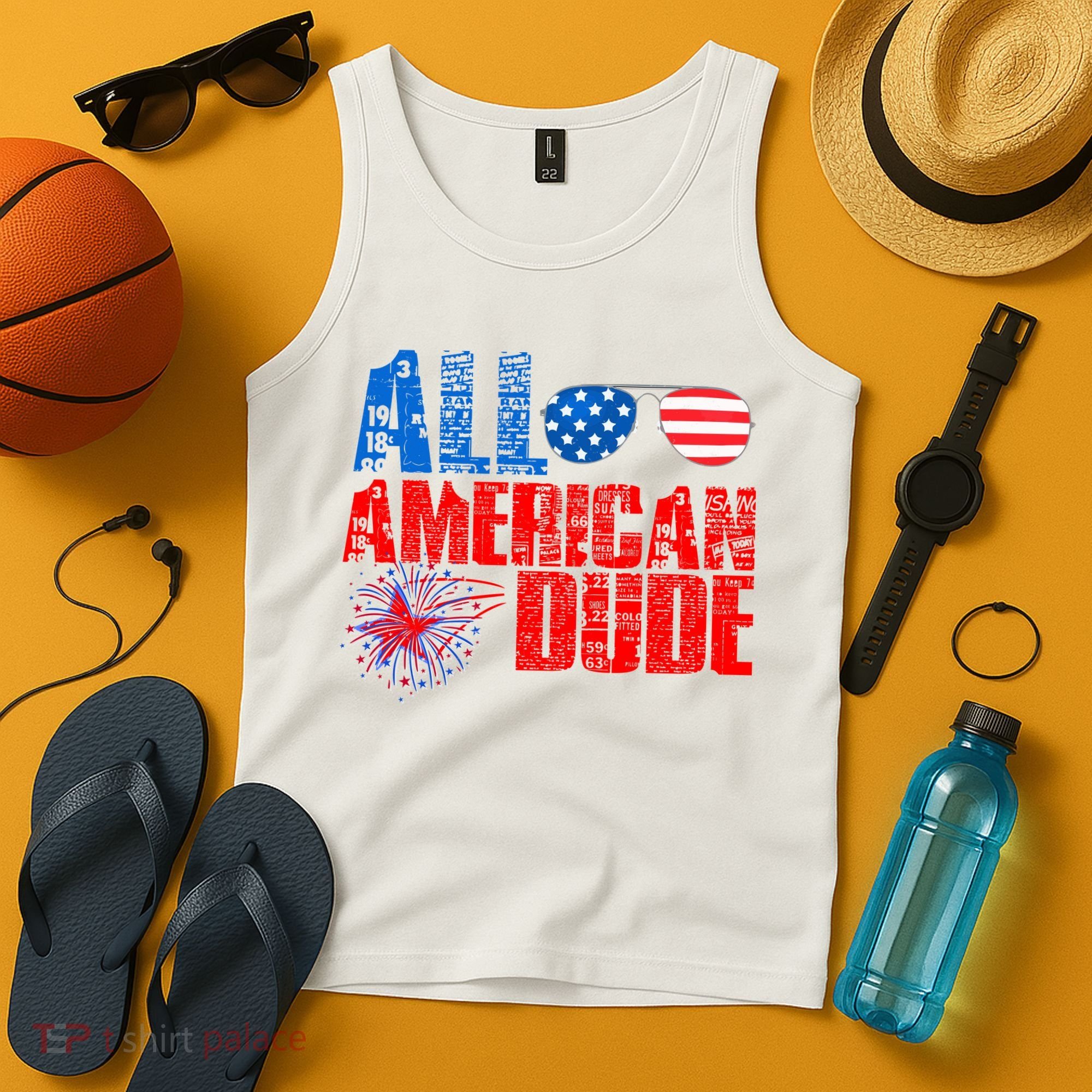All American Dude 4th Of July Tank Top