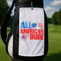 All American Dude 4th Of July Golf Towel thumb 2