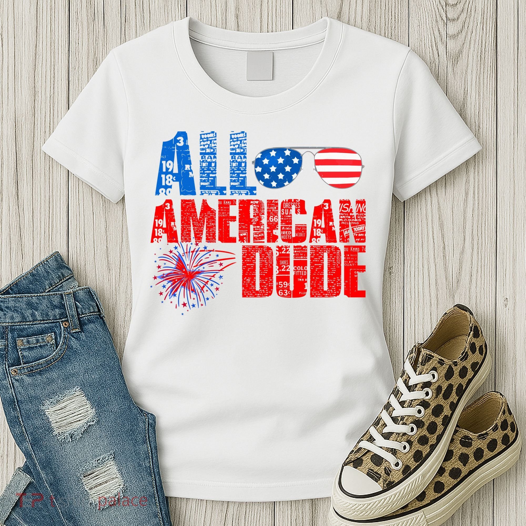 All American Dude 4th Of July Women's T-Shirt