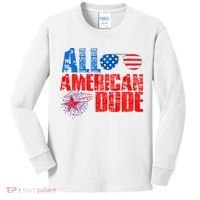 All American Dude 4th Of July Kids Long Sleeve Shirt thumb 0