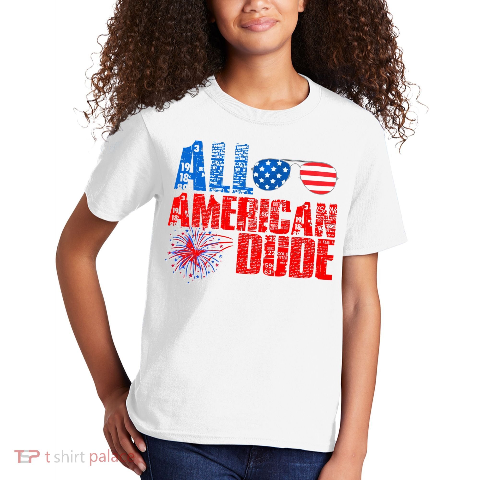 All American Dude 4th Of July Kids T-Shirt