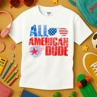 All American Dude 4th Of July Kids T-Shirt thumb 3
