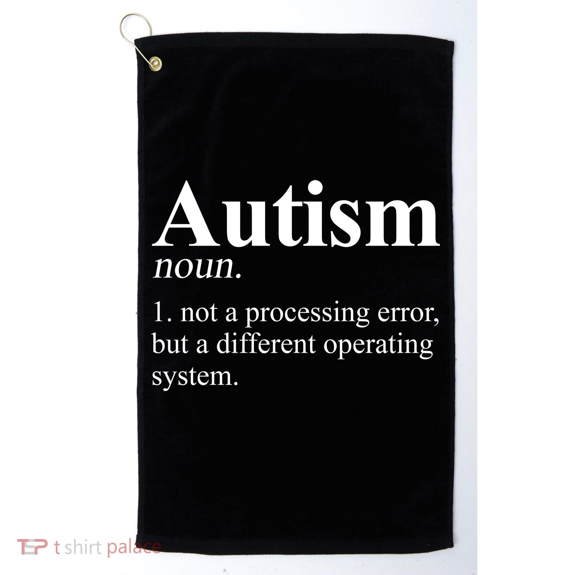 Autism Awareness Definition Gift Golf Towel