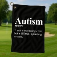 Autism Awareness Definition Gift Golf Towel thumb 1