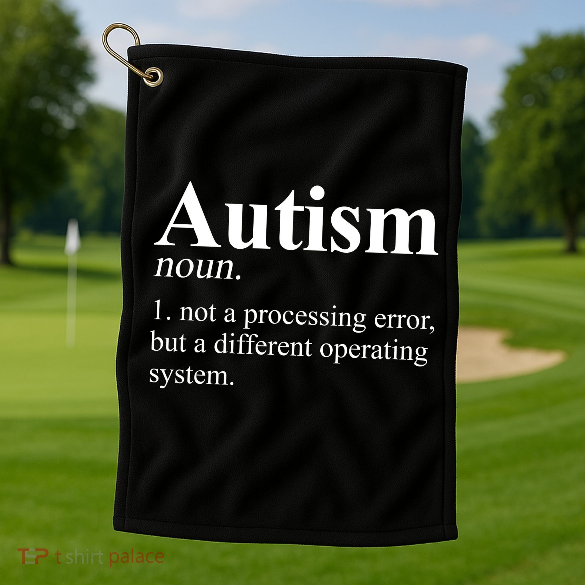 Autism Awareness Definition Gift Golf Towel