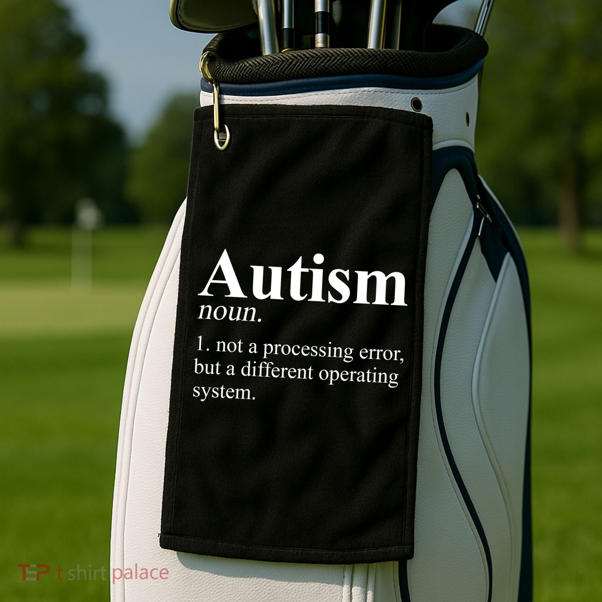 Autism Awareness Definition Gift Golf Towel