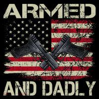Armed And Dadly Funny Deadly Father For Father's Day Bucket Hat thumb 4