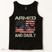 Armed And Dadly Funny Deadly Father For Father's Day Tank Top thumb 2