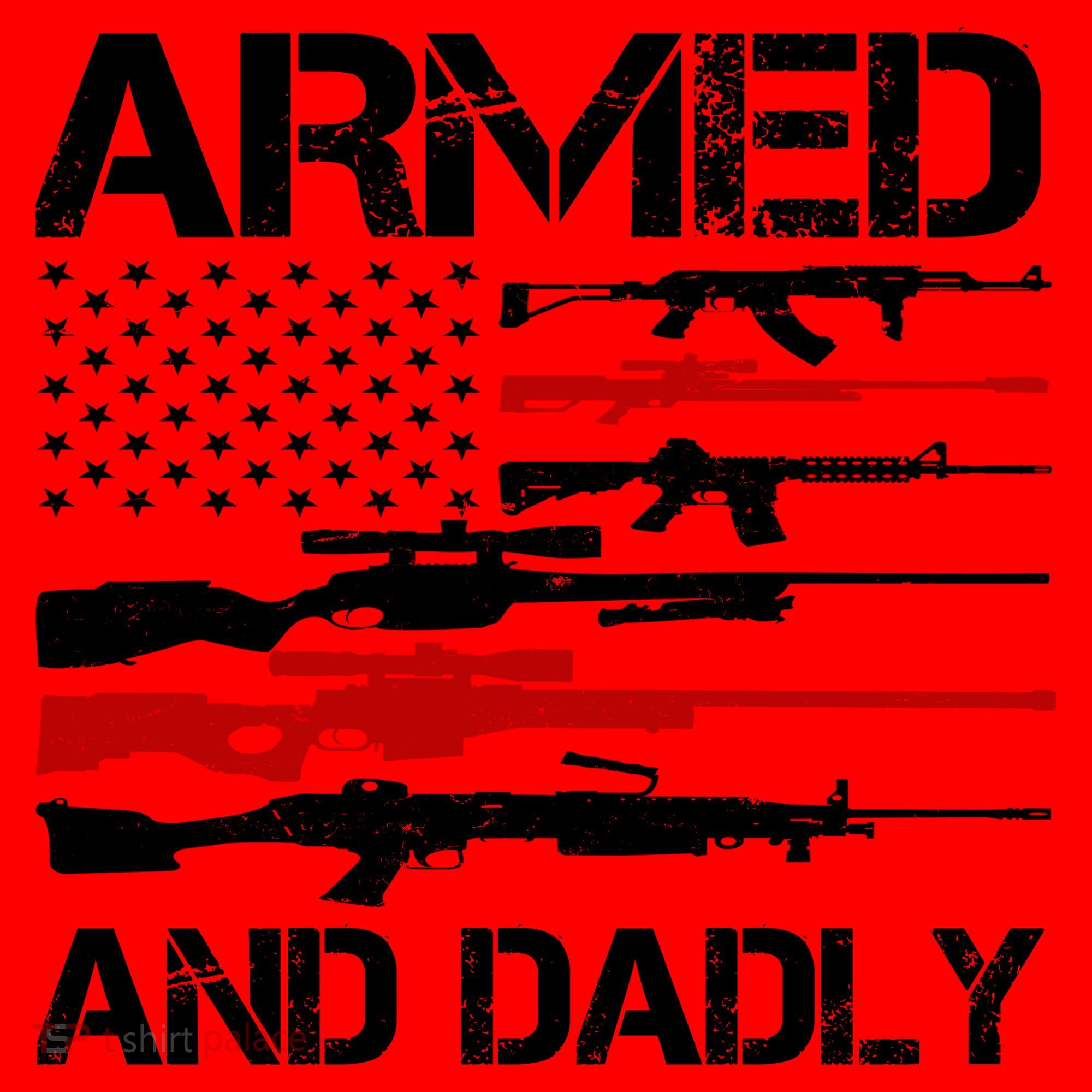 Armed And Dadly Usa Patriotic Fathers Day Santa Hat