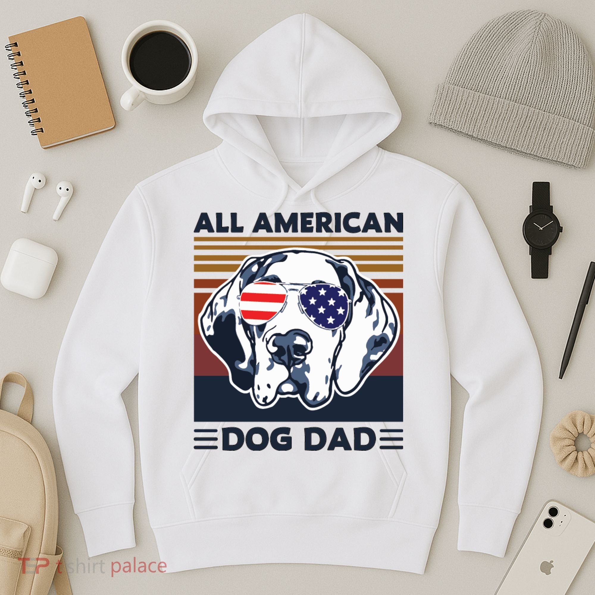 All American Dog Dad Hoodie