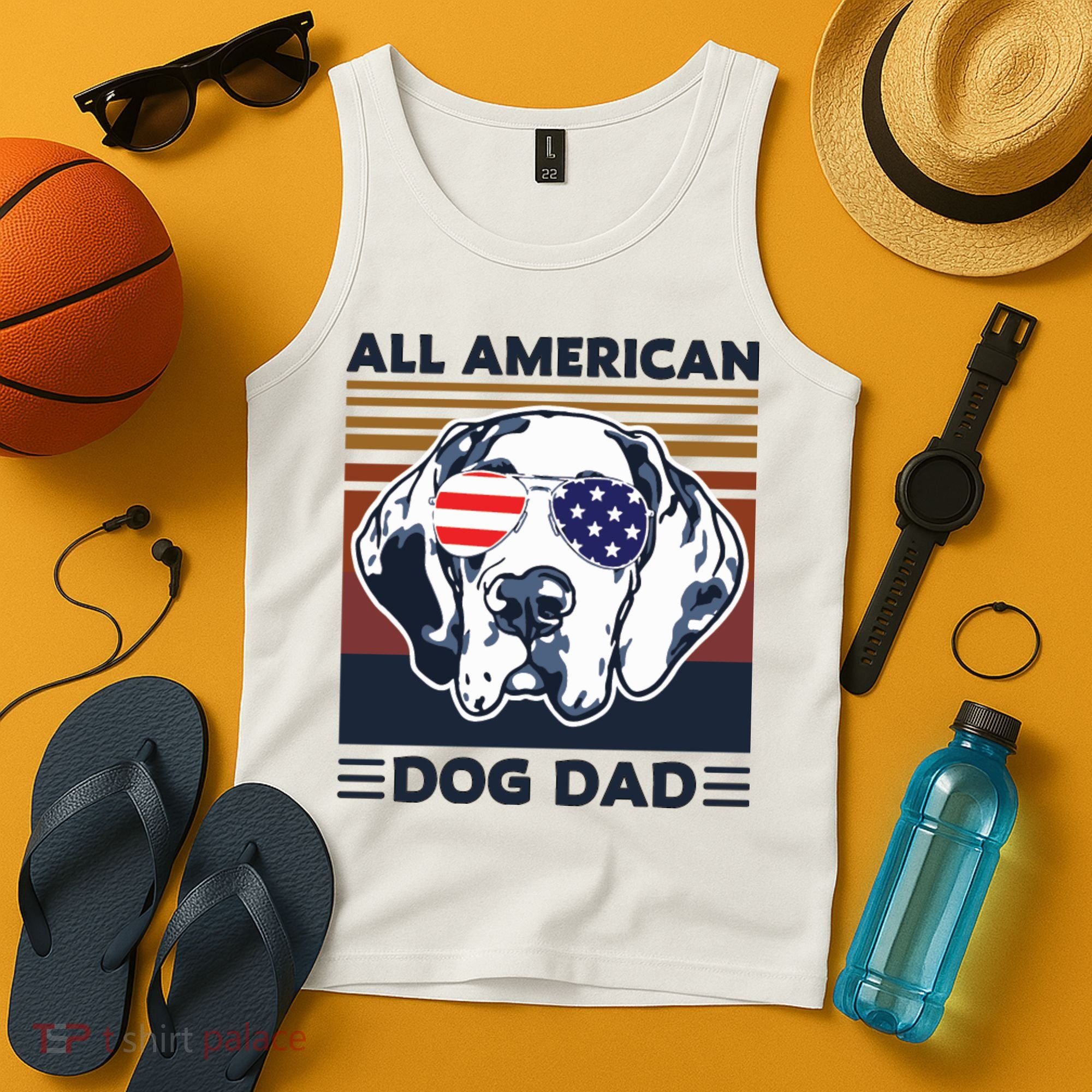 All American Dog Dad Tank Top