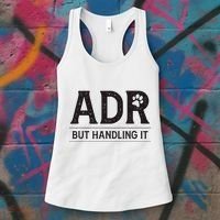 Adr AinT Doin Right But Handling It Funny Vet Tech Vet Dk. Women's Tank Top thumb 3