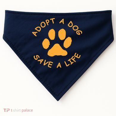 Adopt A Dog Save A Life Tee Rescue Dog USA-Made Doggie Bandana