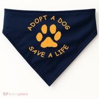 Adopt A Dog Save A Life Tee Rescue Dog USA-Made Doggie Bandana thumb 0