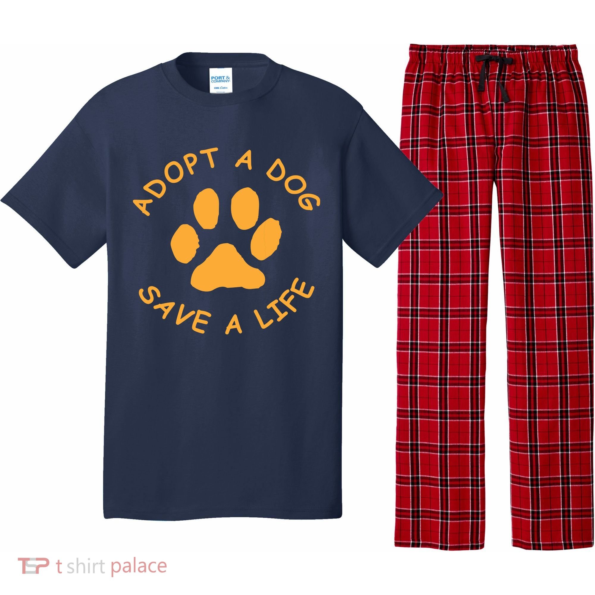 Adopt A Dog Save A Life Tee Rescue Dog Pajama Set
