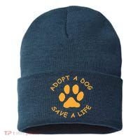 Adopt A Dog Save A Life Tee Rescue Dog Sustainable Knit Beanie thumb 0