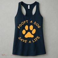 Adopt A Dog Save A Life Tee Rescue Dog Women's Tank Top thumb 3