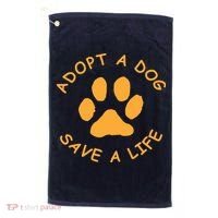 Adopt A Dog Save A Life Tee Rescue Dog Golf Towel thumb 0