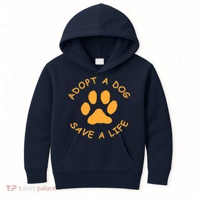Adopt A Dog Save A Life Tee Rescue Dog Kids Hoodie
