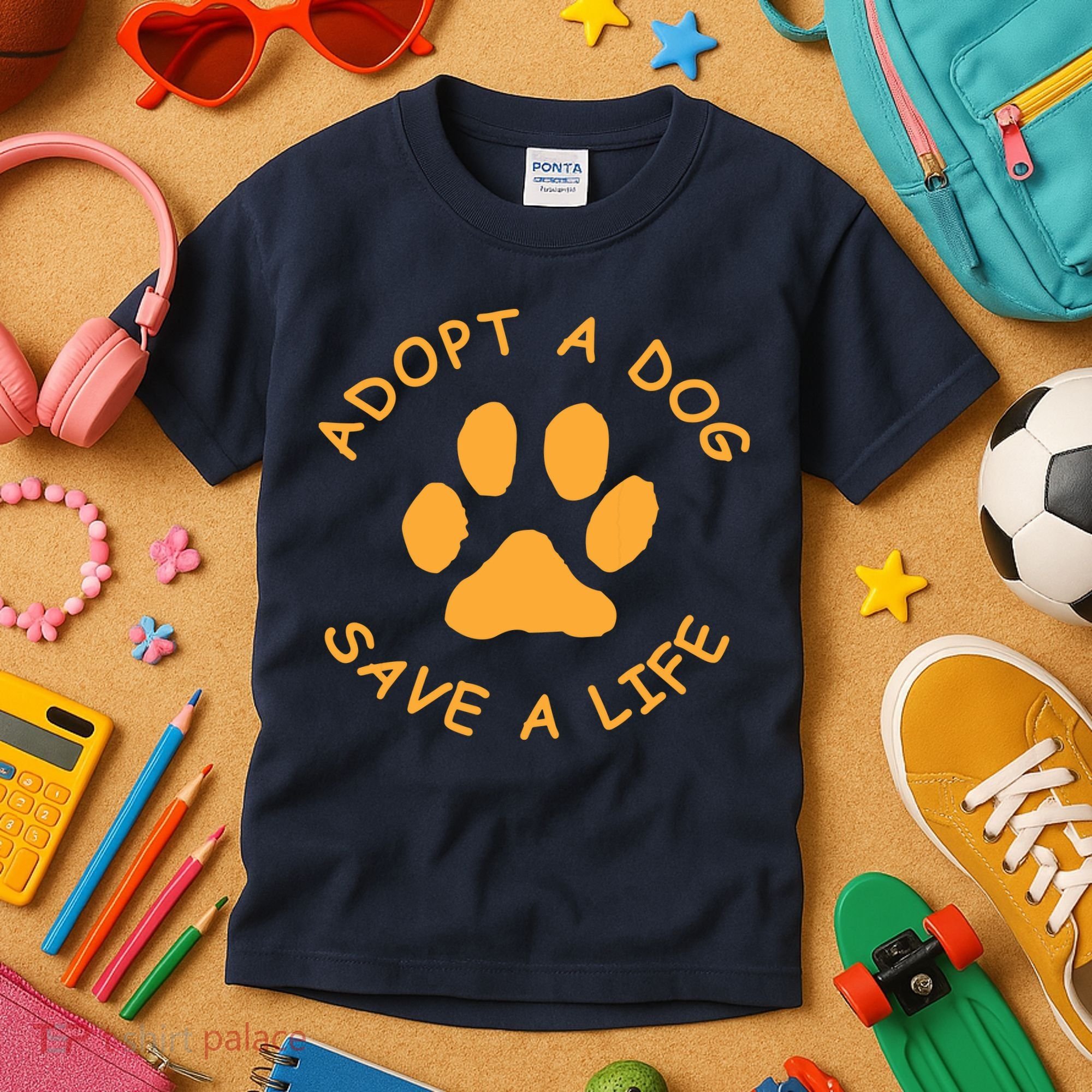 Adopt A Dog Save A Life Tee Rescue Dog Kids T-Shirt