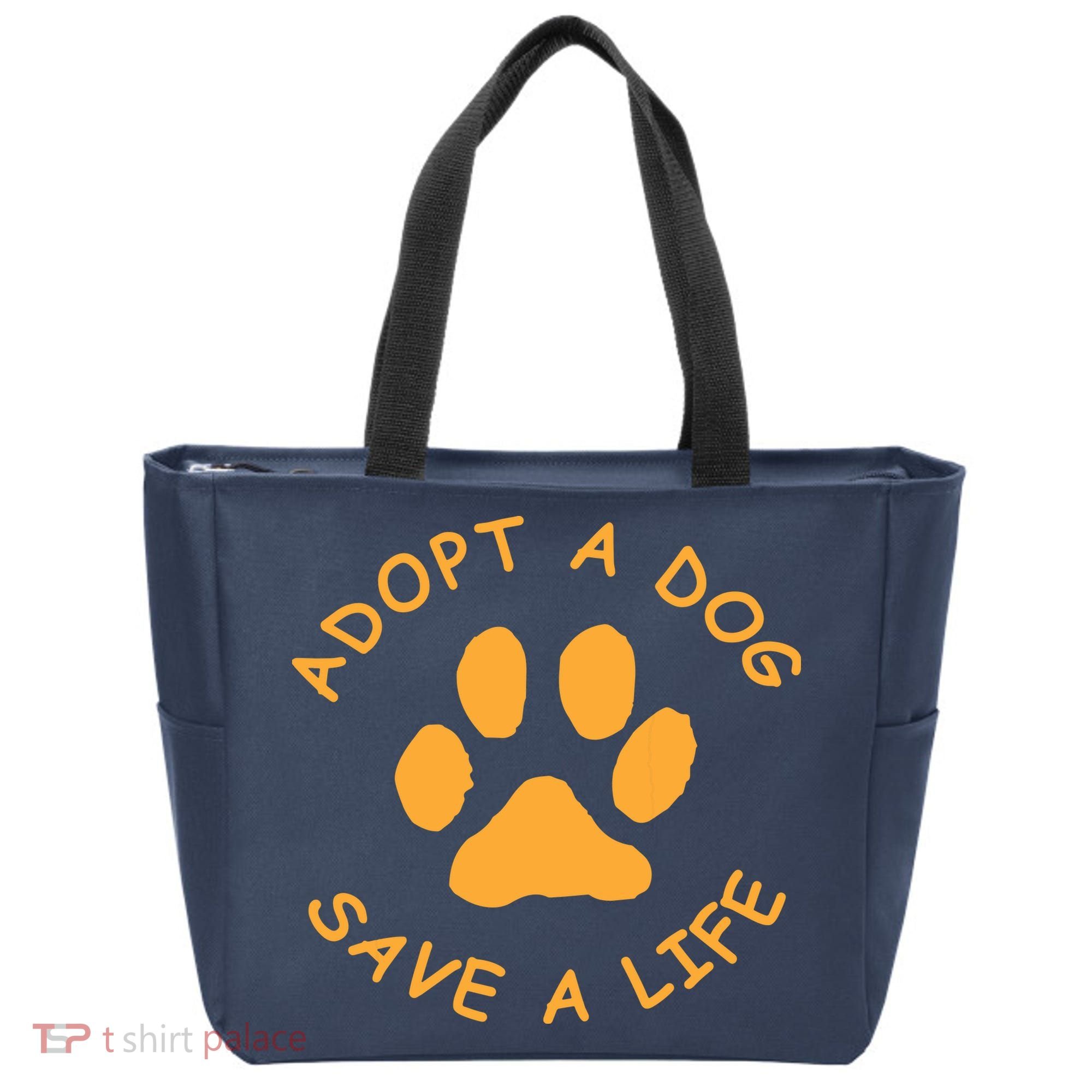 Adopt A Dog Save A Life Tee Rescue Dog Tote Bag