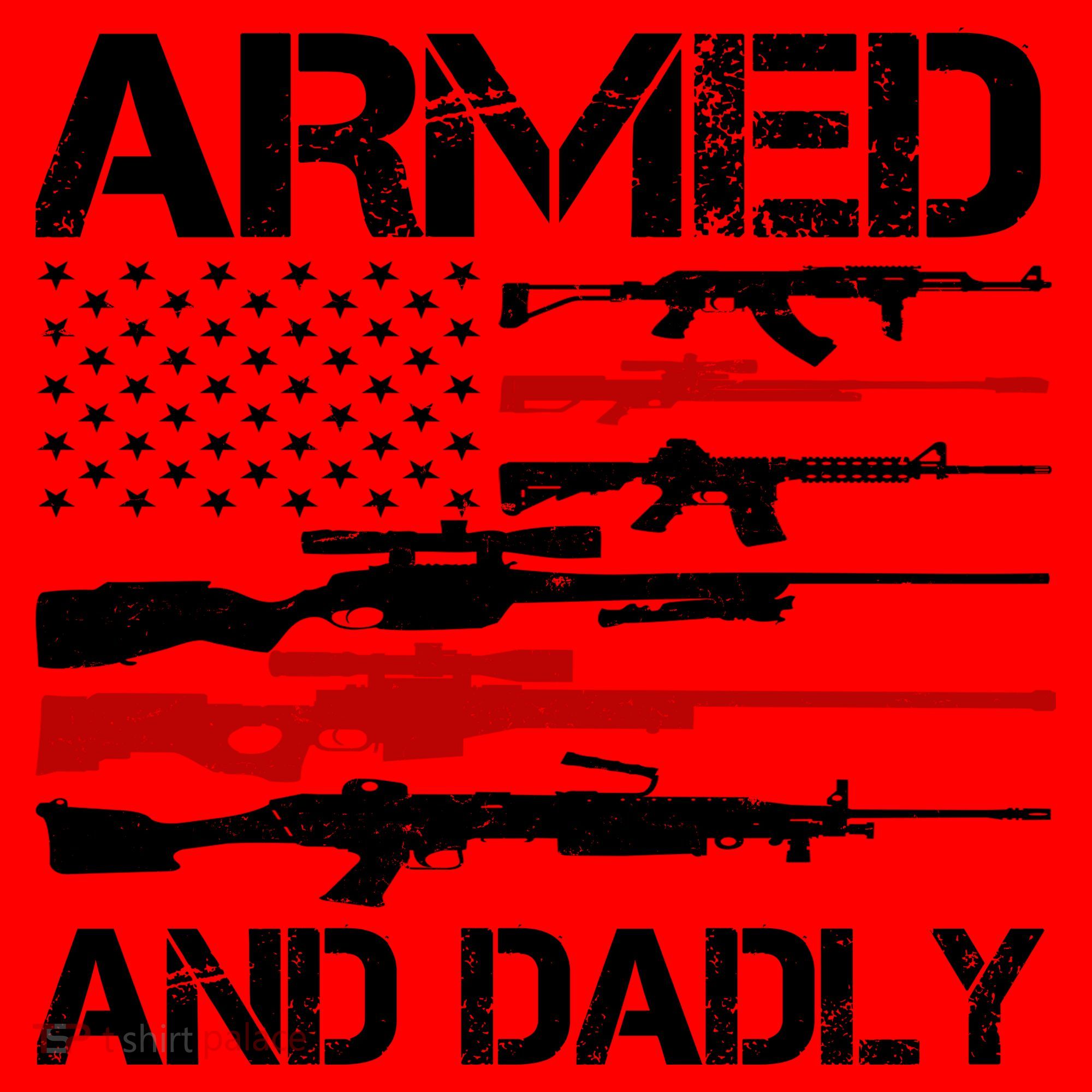 Armed And Dadly Military Dad Gift Santa Hat