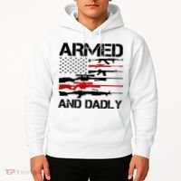 Armed And Dadly Military Dad Gift Hoodie thumb 2