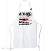 Armed And Dadly Military Dad Gift Apron thumb 0