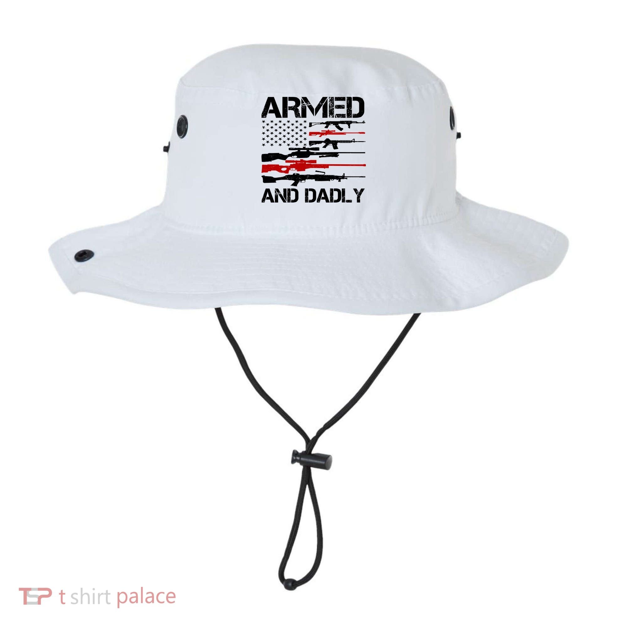 Armed And Dadly Military Dad Gift Bucket Hat